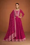 Veera By Ashirwad Heavy Premium Silk With Embroidery Sequence Work Gown With Dupatta Wholesalers In Delhi